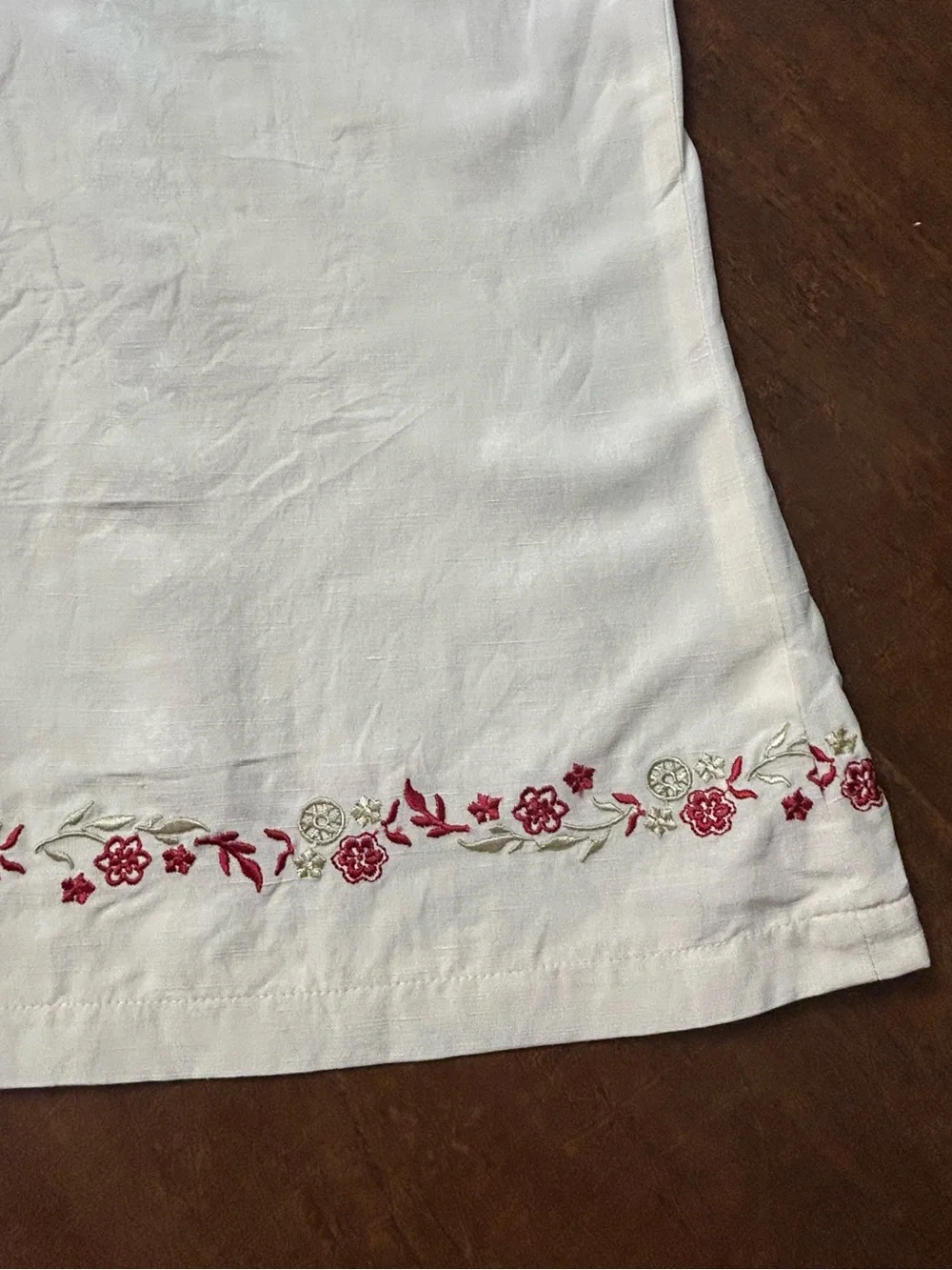 California Style Women’s Ivory Floral Silk Embroidered Bohemian Blouse SZ M EUC - Picture 9 of 12